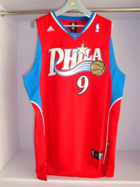 Low Cost NBA Sixers 9 Iguodala Red Adidas Jerseys
